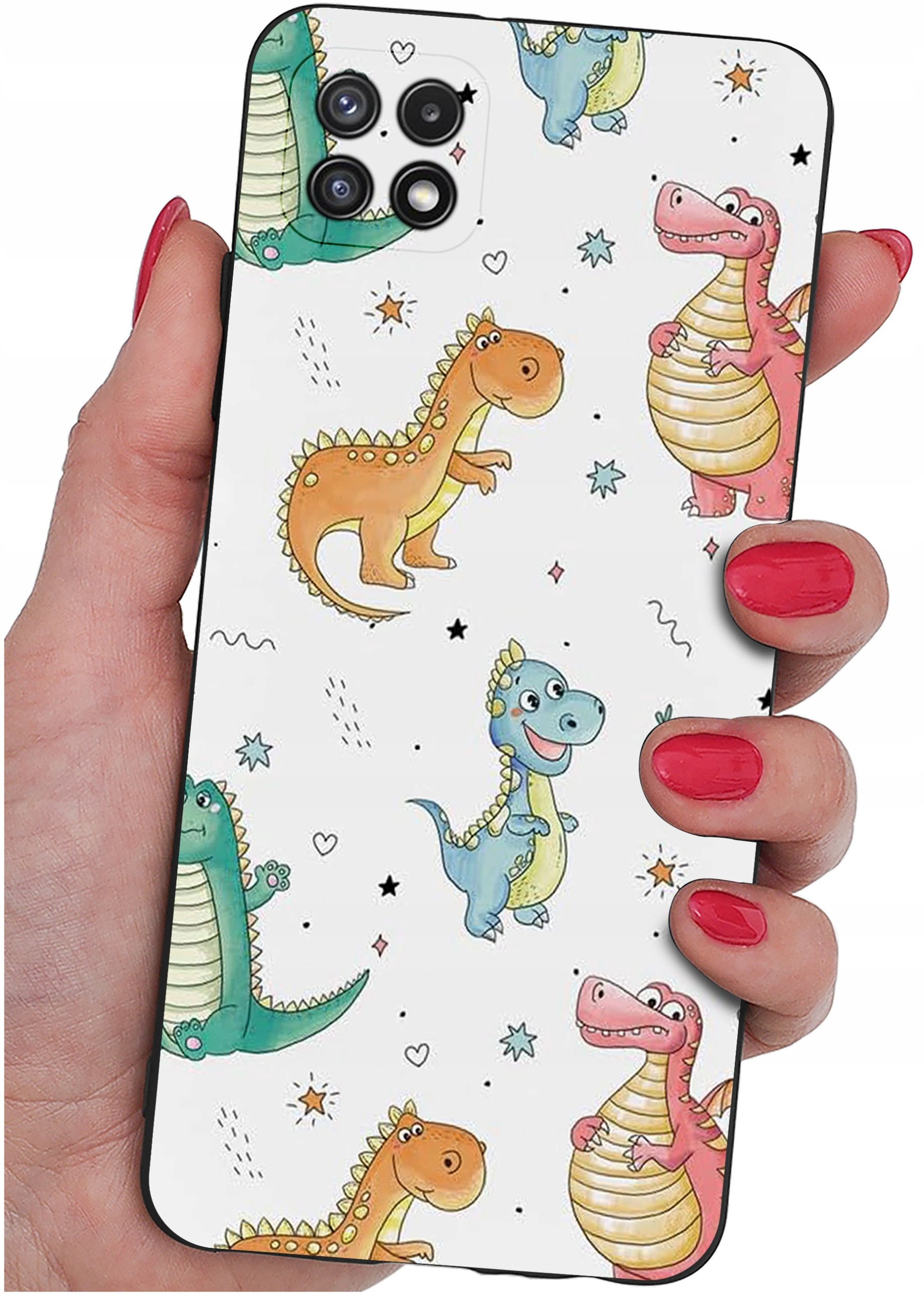 Etui do Samsung A22 5G WZORY |SILIKONOWE MATT CASE + SZKŁO 9H