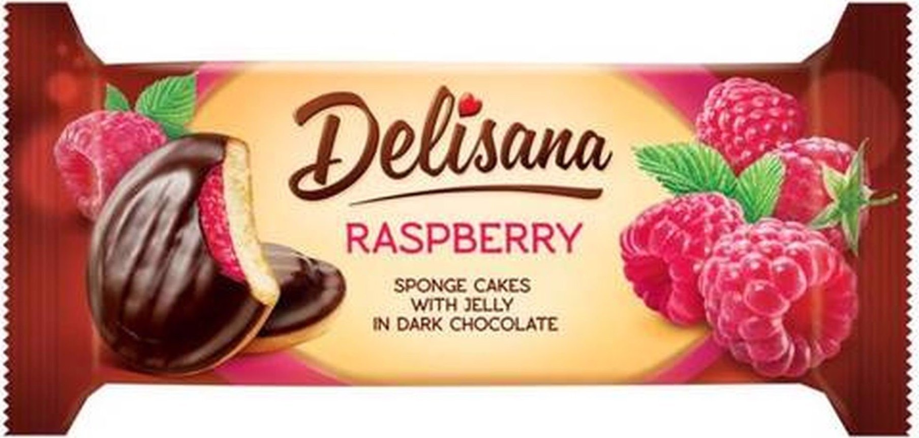 Delisana Ciastka z galaretką malinową 135g