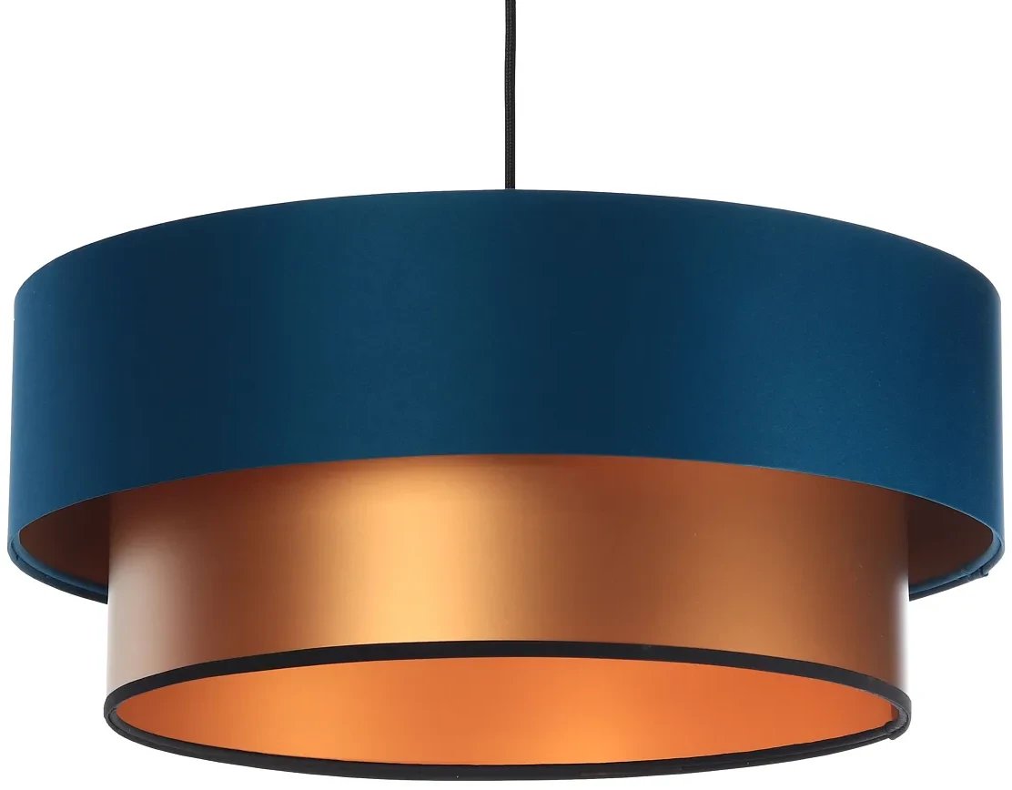 Lampa wisząca DOUBLE BLUE 50 granatowa/miedziana BPS KONCEPT