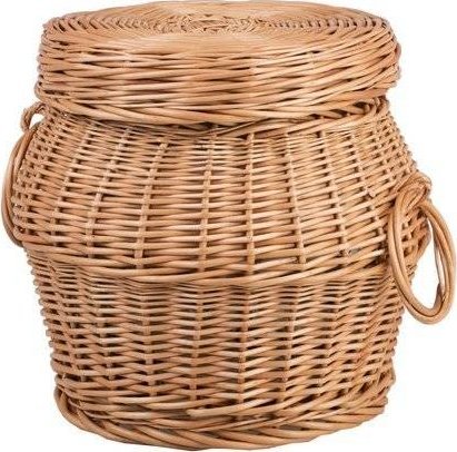 WickerPL PUFA KOSZ NA ZABAWKI WIKLINOWY KOSZ NA PRANIE 28/34 H32 CM