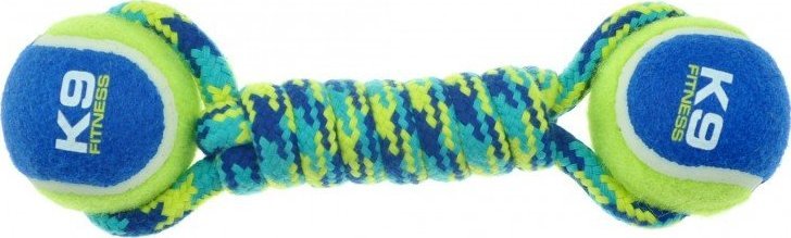 Zeus Hantel sznurowy z dwoma piłkami Zeus K9 Fitness, 23 cm