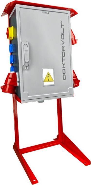 Doktorvolt Rozdzielnica na stojaku OS-S/FI SET 2x32A 1x16A 8x230V schuko Doktorvolt