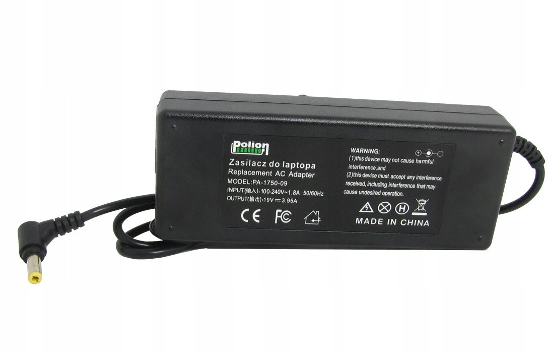 Zasilacz do laptopa ACER 75W 19V 3,95A wtyk 5,5x2,5mm