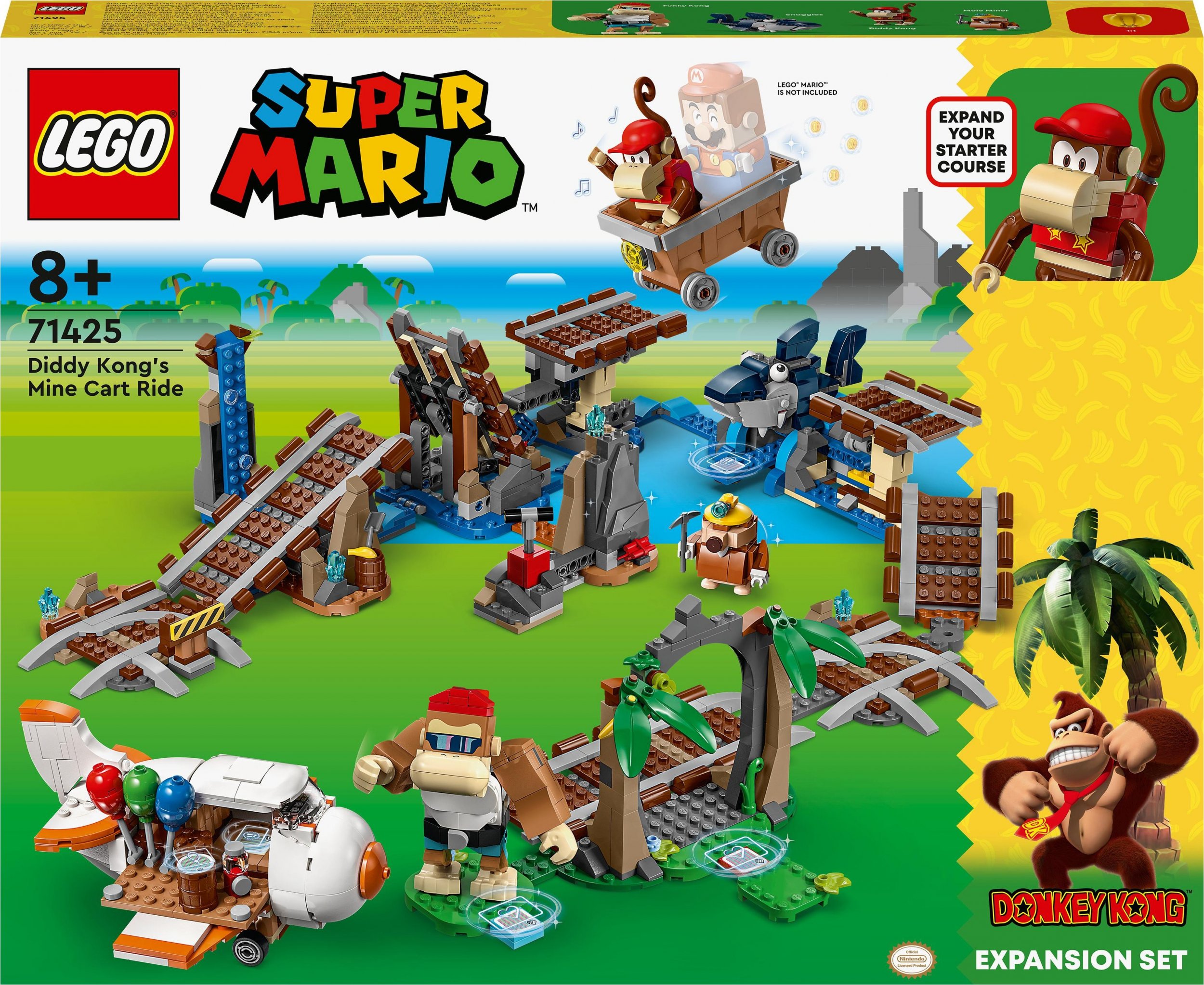 LEGO Super Mario Przejażdżka wagonikiem Diddy Konga — zestaw rozszerzający (71425)