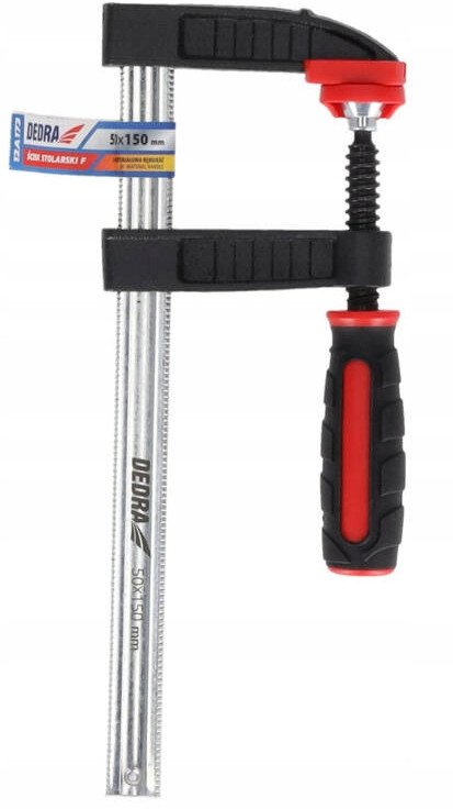 Ścisk stolarski F 800x120mm, 2-materiałowa rękojeść