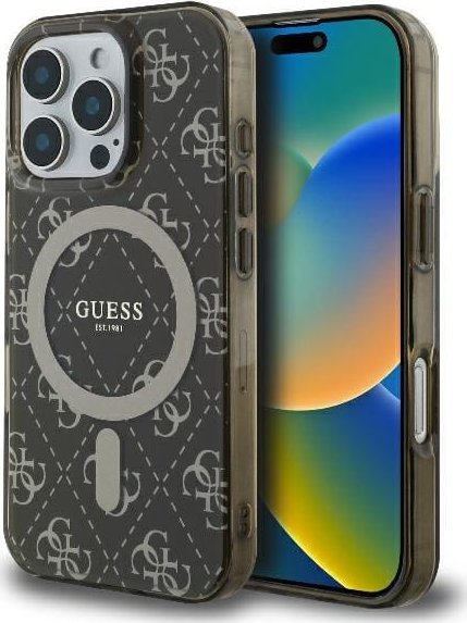 Guess Guess GUHMP16LH4DTEW iPhone 16 Pro 6.3" brązowy/brown hardcase IML 4G Background MagSafe