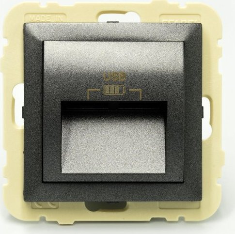 Efapel EFAPEL LOGUS90 GNIAZDO PODWÓJNE USB TYP A 20 2,4A GRAFIT 90384 KWIS