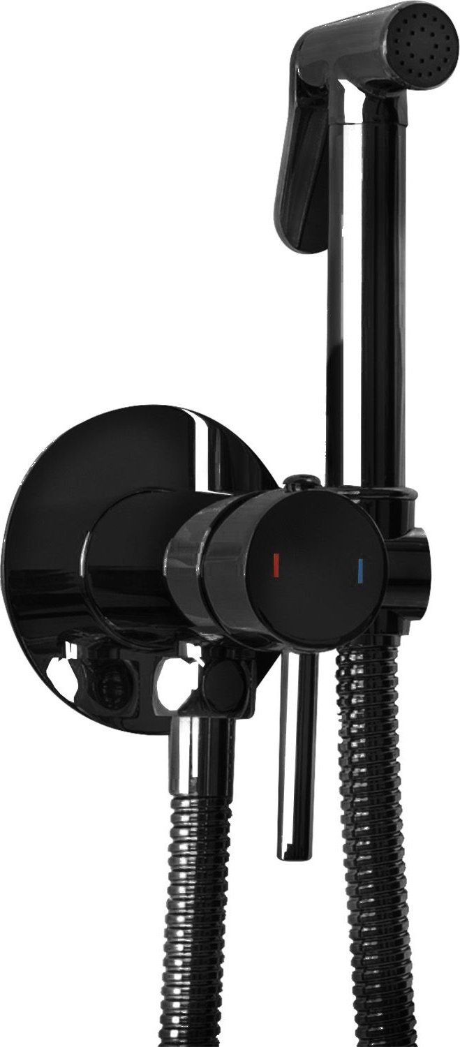 Bateria bidetowa Rea Bateria Bidetowa REA Lungo Loop Czarna Metaliczna