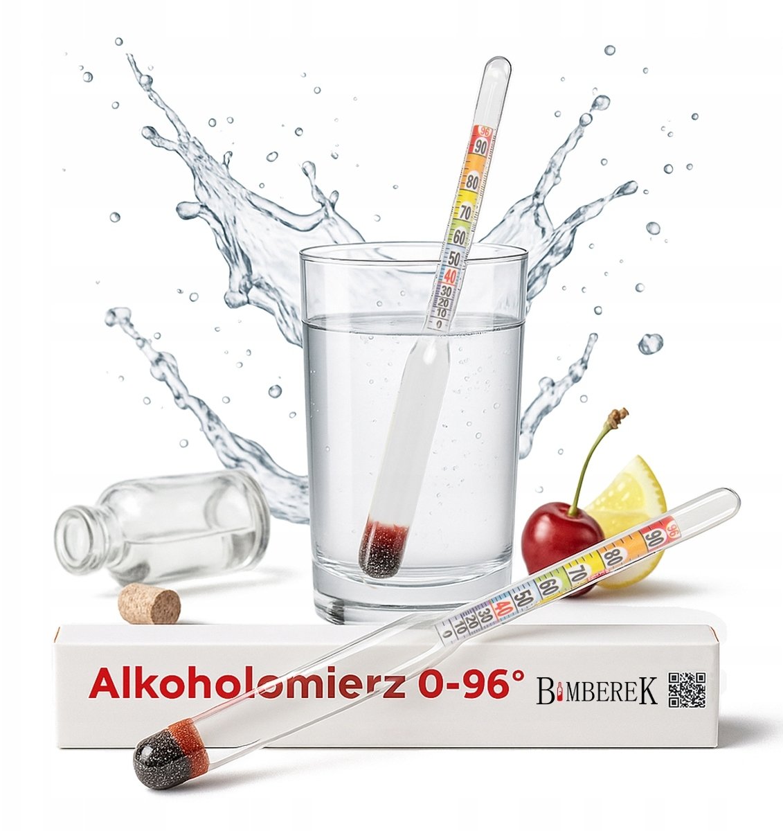 ALKOHOLOMIERZ Precyzyjny 0-96% Domowy Wskaźnik Zawartości Alkoholu Bimberek
