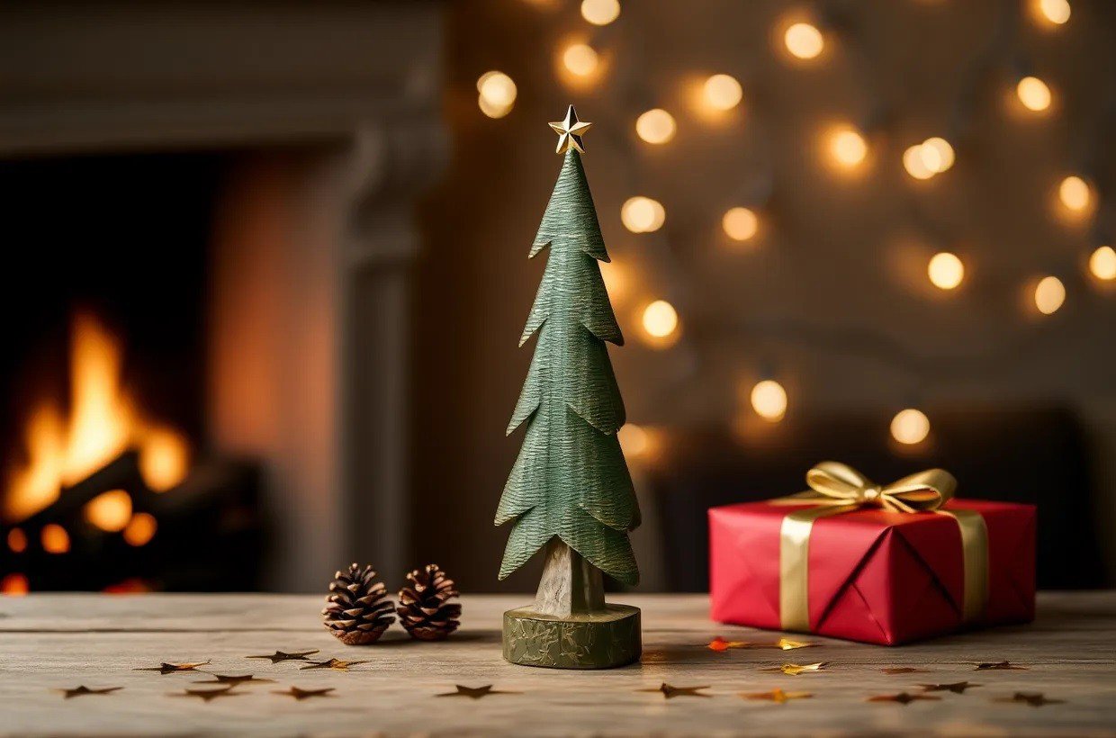 Figurka świąteczna Choinka zielona 38,5 cm 174064