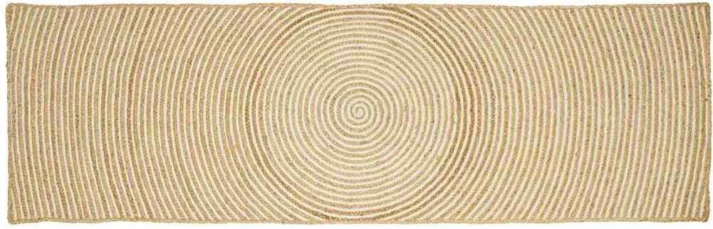 vidaXL Dywan Naturalny i biały 80 x 200 cm Juta