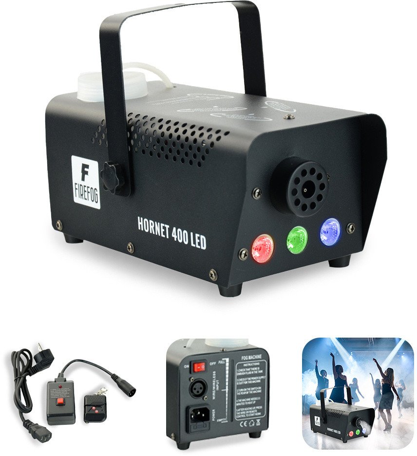 Wytwornica dymu z efektem LED 400W Hornet 400LED 2 piloty Firefog one size