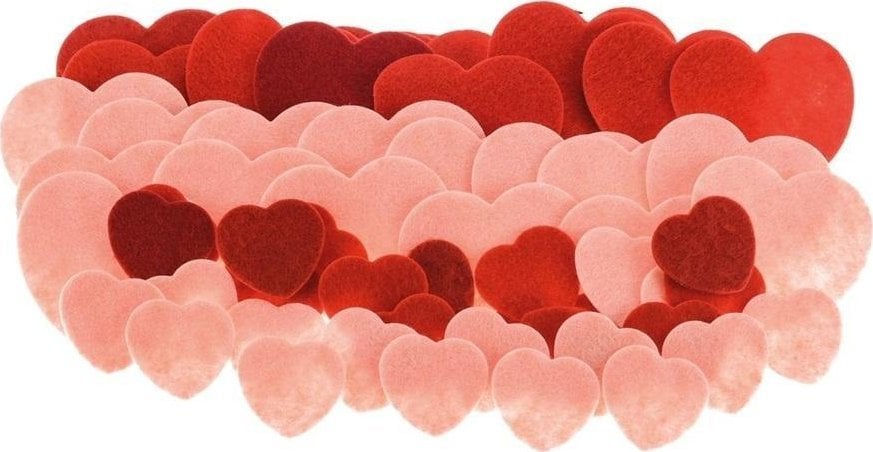 Naklejki z filcu serca 60szt
