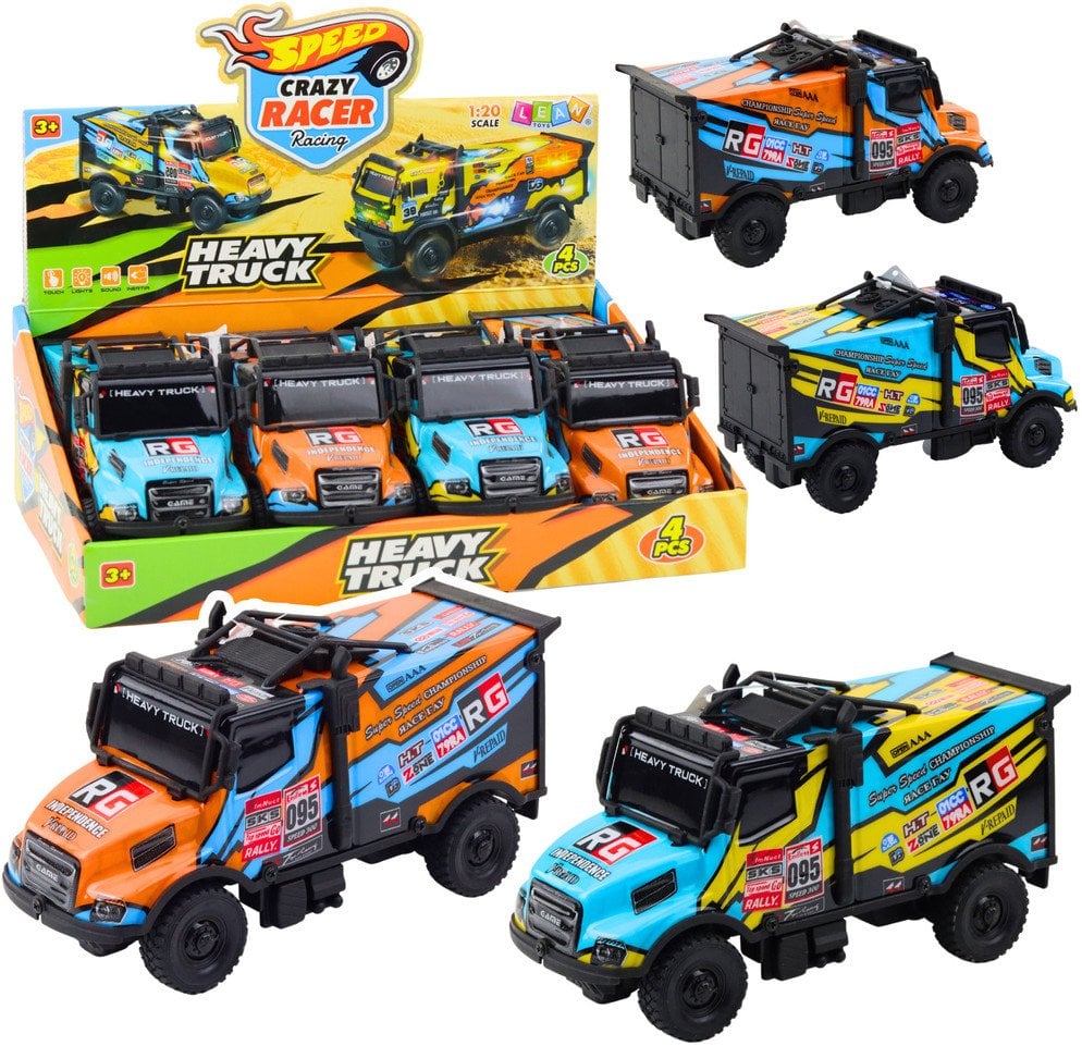 Samochód Terenowy Napęd Światła Dźwięki Pomarańczowy Niebieski