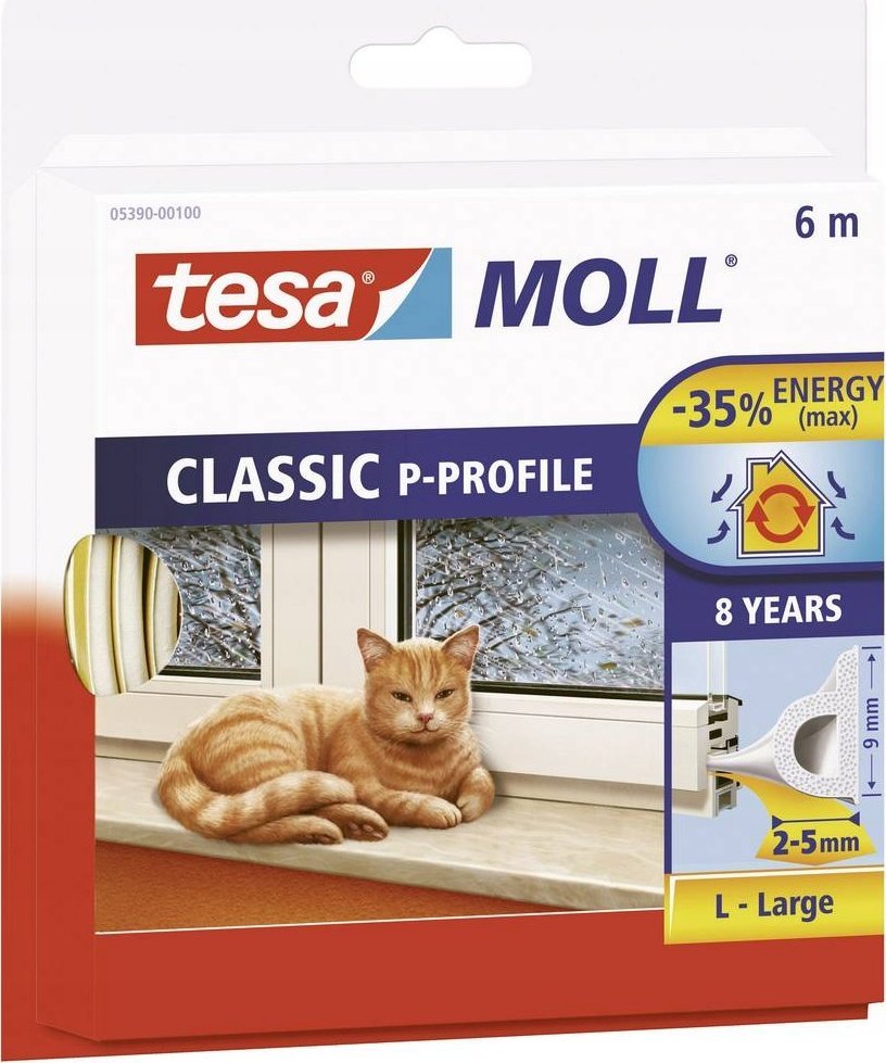Tesa Tesa Window Seal 6m x 9mm P-Profile brown 05390