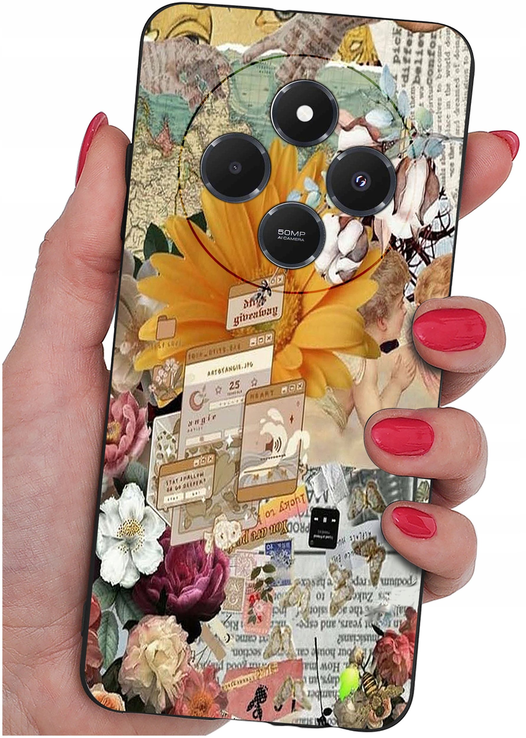 Etui do Xiaomi Redmi 14C WZORY |SILIKONOWE MATT CASE + SZKŁO 9H