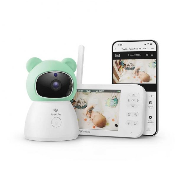 Niania TrueLife Niania elektroniczna NannyCam R6 Dual Smart SmartCare SmartTrack LCD 5''