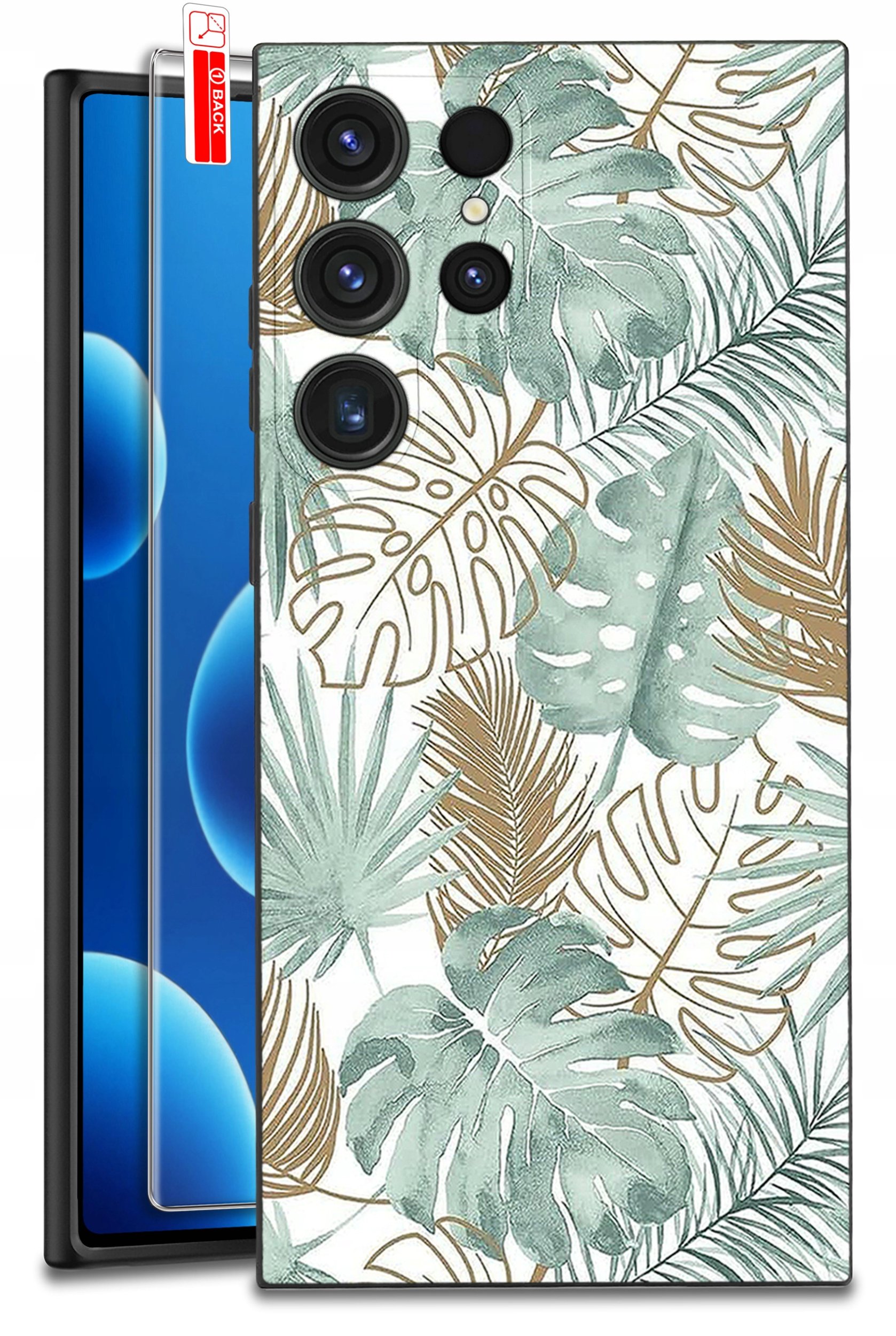 ETUI do Samsung Galaxy S24 Ultra | WZORY | SILIKONOWE MATT CASE + SZKŁO 9H