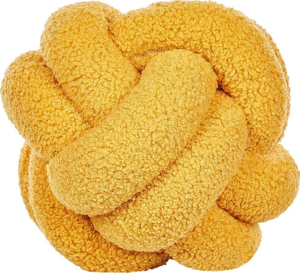 Beliani Poduszka dekoracyjna boucle supeł 19 x 19 cm żółta MALNI