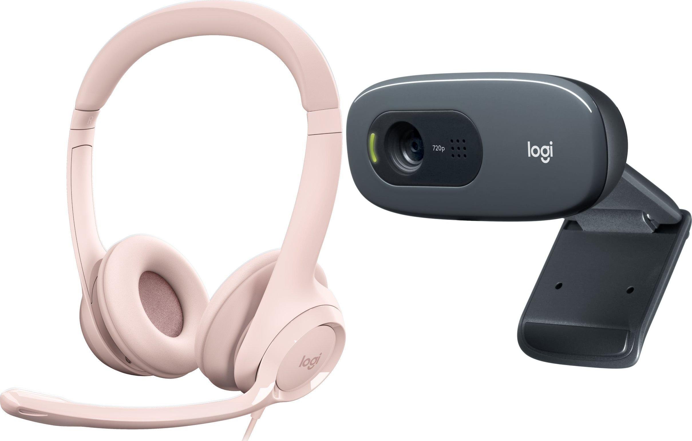 Słuchawki Logitech H390 Rose (981-001281) + C270 (960-001063)