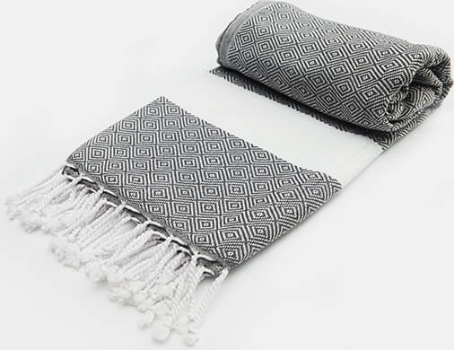 Yeye Ręcznik hammam DIAMOND 100% bawełna YEYE Antracyt