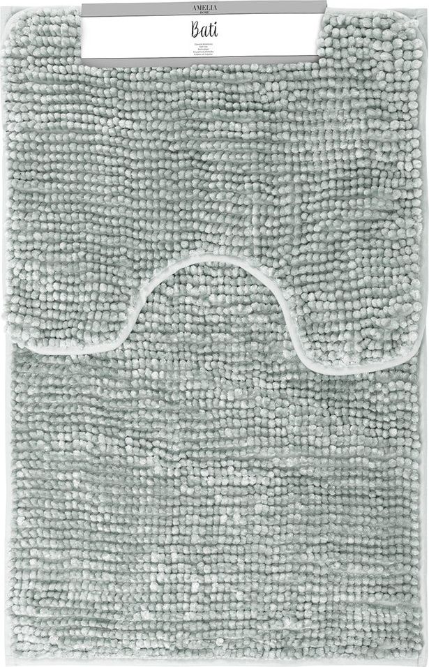 AmeliaHome Dywanik łazienkowy Bati 80x50cm szary (AH/B/SET/GR/5080)