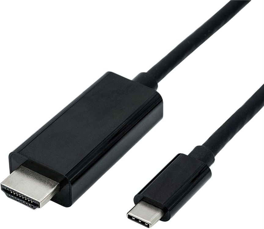 Kabel USB Roline USB-C - HDMI 1 m Czarny (JAB-3752629)