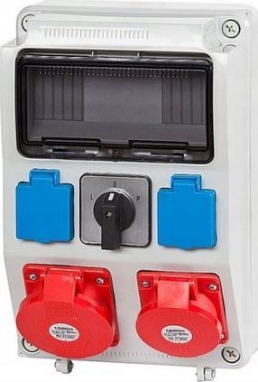 F-Elektro Rozdzielnica CAJA 2x16A/5P, 2x230V, L/P 9M IP65