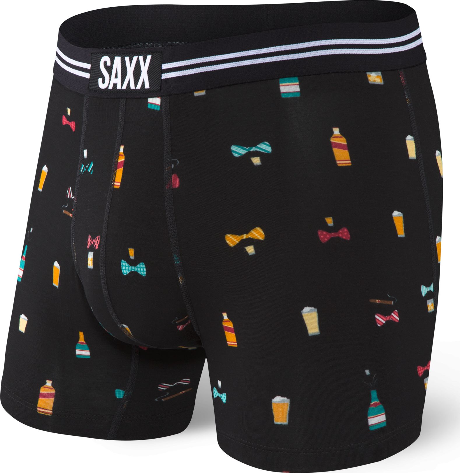 SAXX VIBE BOXER BRIEF BLACK BOWTIES N BOOZE S