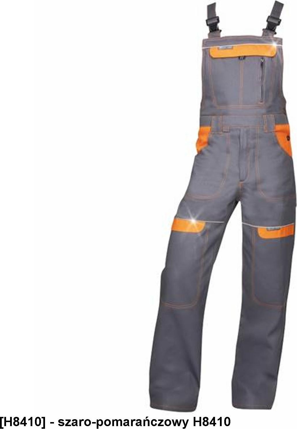 Ardon ARDON COOL TREND - Spodnie ogrodniczki ARDONCOOL TREND szaro-czarne przedłużone S - szaro-pomarańczowy H8410 3XL