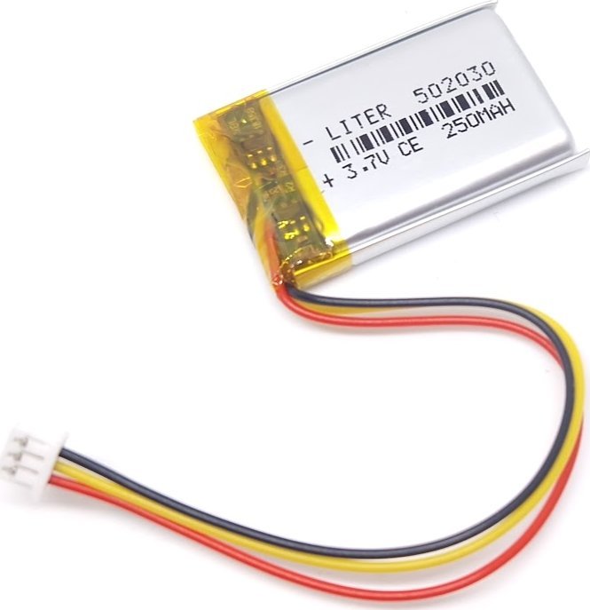Liter Energy Battery Bateria Akumulator Li-Poly 250mAh 3.7V NTC JST 502030