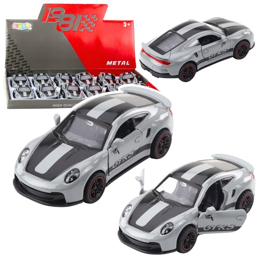Samochód Wyścigowy Metalowy Napęd Otwierane Drzwi Szary GTRS 1:43