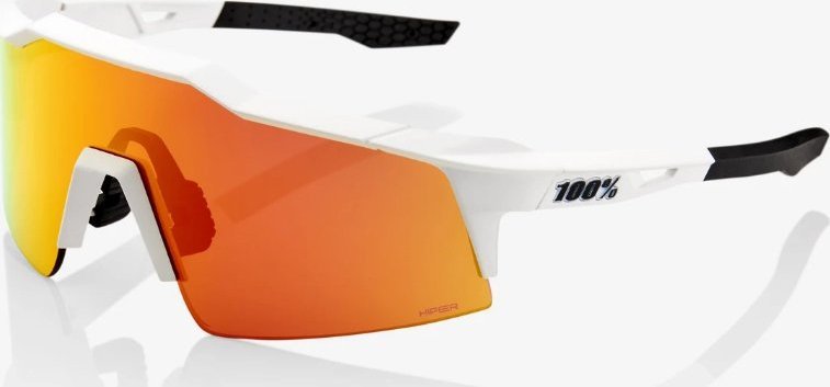 100% Okulary 100% SPEEDCRAFT SL Soft Tact Off White - HiPER Red Multilayer Mirror Lens (Szkła Czerwone Lustrzane Wielowarstwowe LT 21% + Szkła Przeźro