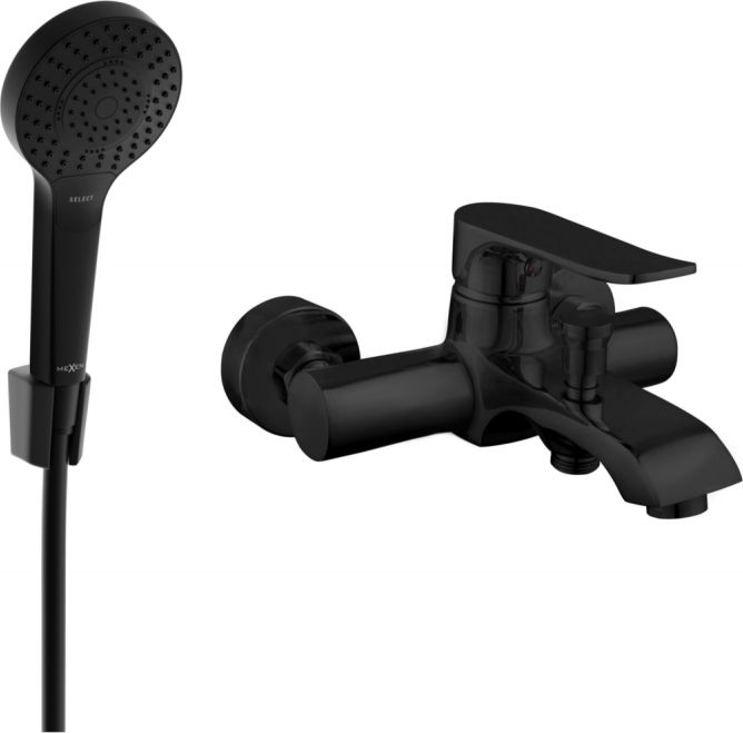 Bateria wannowa Mexen Mexen Pecos R05 bateria wannowa z zestawem prysznicowym, czarna - 7273R05-70