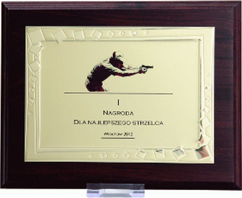 Victoria Sport Dyplom z tworzywa sztucznego z metalową blaszką grawerowany