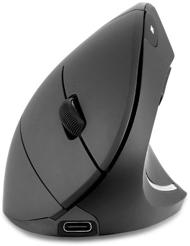 Mysz Perixx Mysz bezprzewodowa PERIMICE-713R optyczna wertykalna pionowa czarna akumulator indukcja