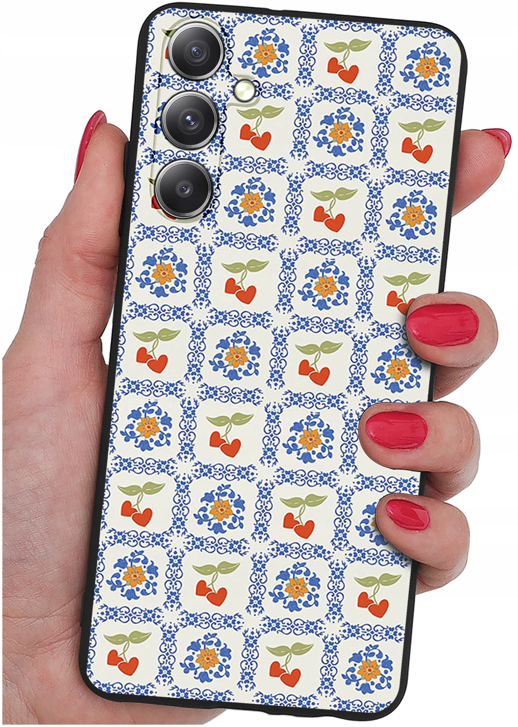 Etui do Samsung Galaxy M55 5G WZORY |SILIKONOWE MATT CASE + SZKŁO 9H