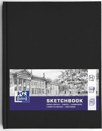 Oxford Szkicownik SKETCHBOOK szyty A4 96k 100g czarny 400152623 OXFORD