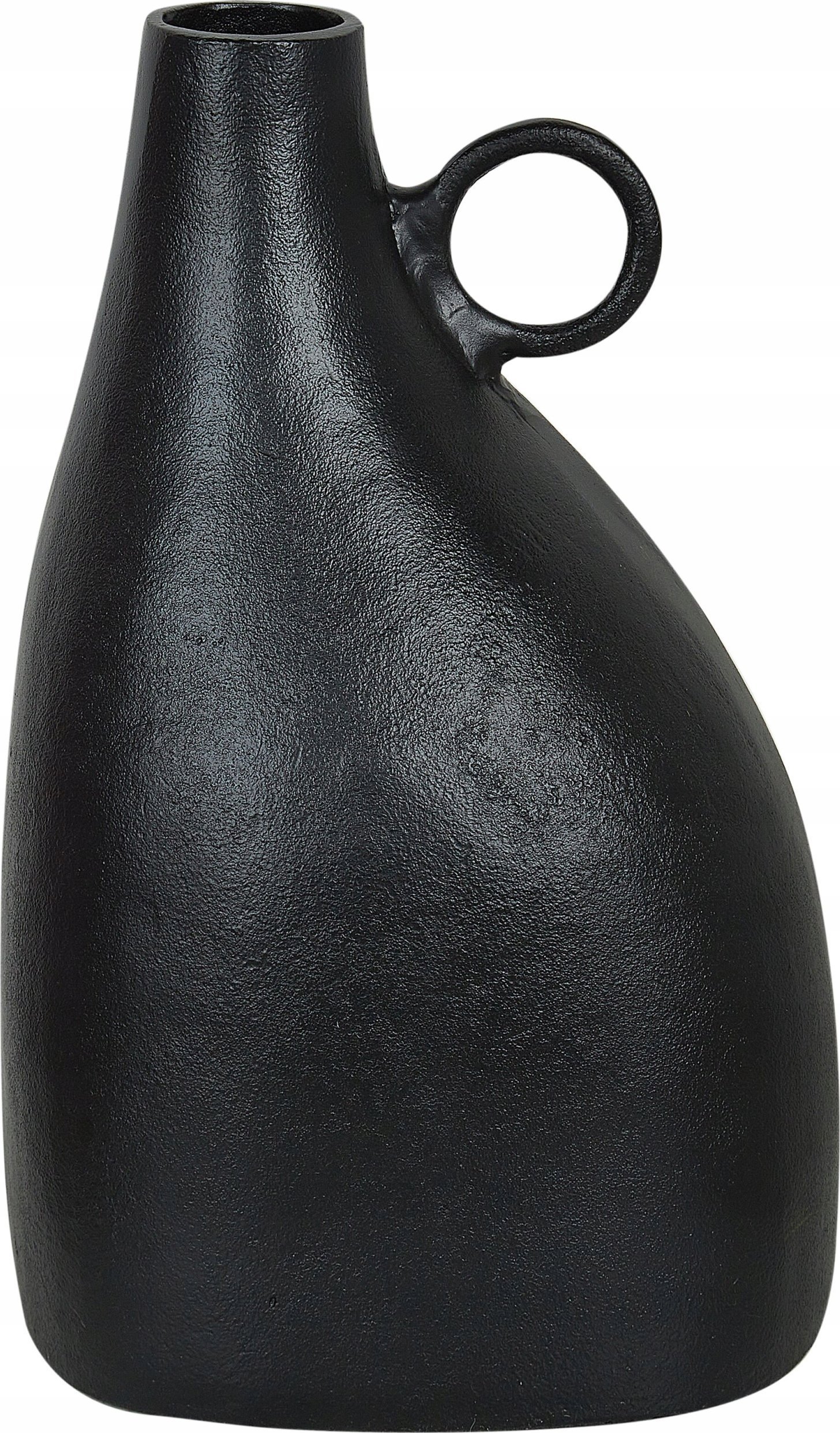 Beliani Aluminium Wazon dekoracyjny 36 cm Czarny NARBADA