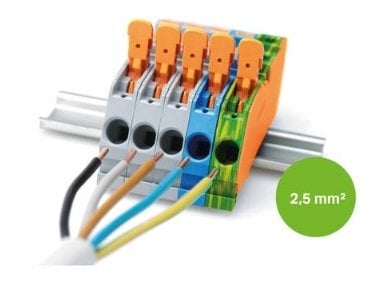 Zestaw złączek TOPJOBS do zasilania 3 fazowego 2,5mm2 kompletny 821-099/000-005