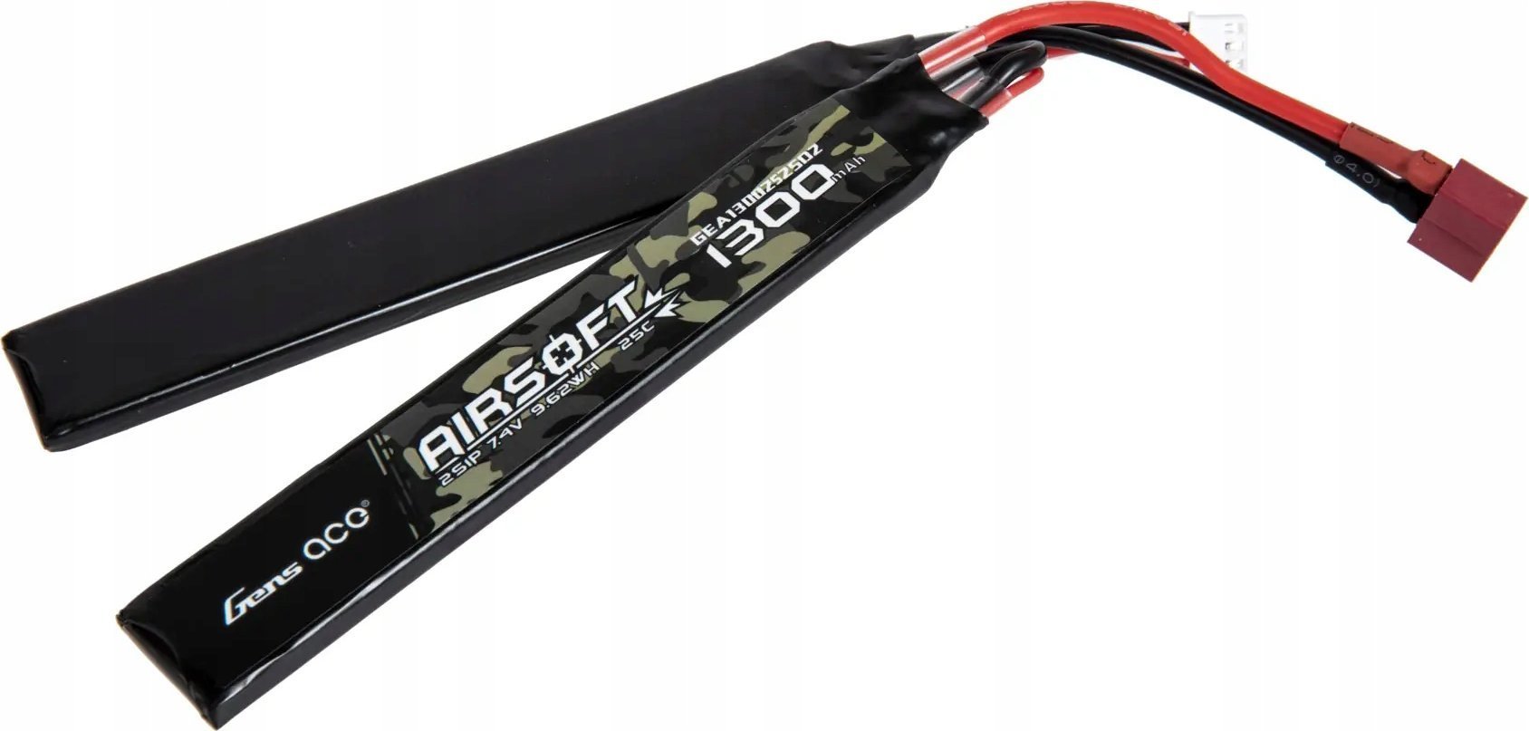 Gens Ace Akumulator Gens ace 25C 1300mAh 2S1P 7.4V Saddle Airsoft Gun Lipo z konektorem T