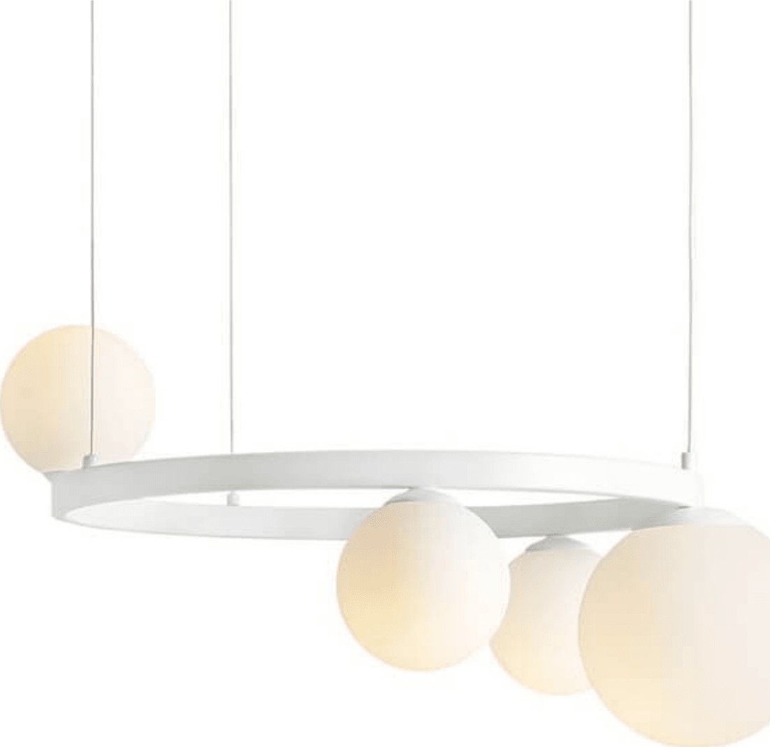 Lampa wisząca Aldex Lampa wisząca ring Garda 4 1099L_R Aldex kule szklane białe