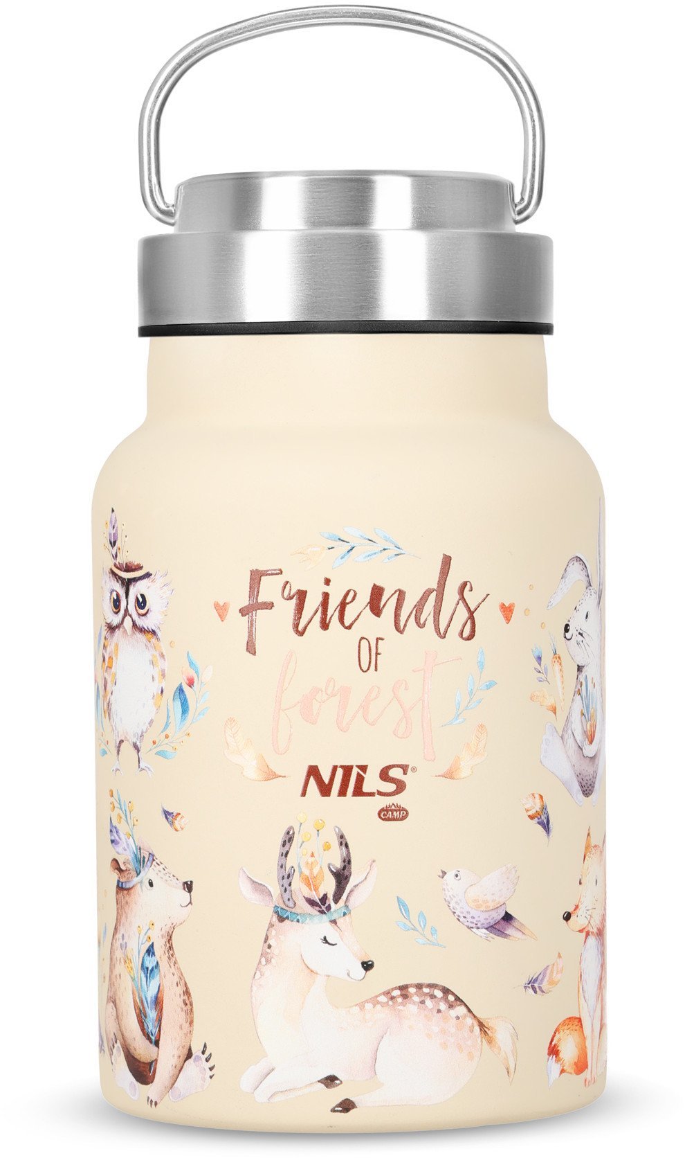 NC3806 BUTELKA NA WODĘ 520ML STALOWA FOREST NILS CAMP