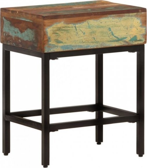 vidaXL Stolik boczny, 40x30x51 cm, lite drewno odzyskane