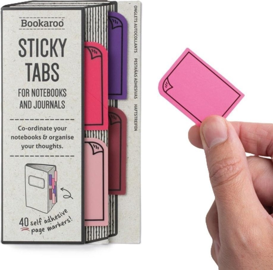 Bookaroo Znaczniki samoprzylepne - Różowe