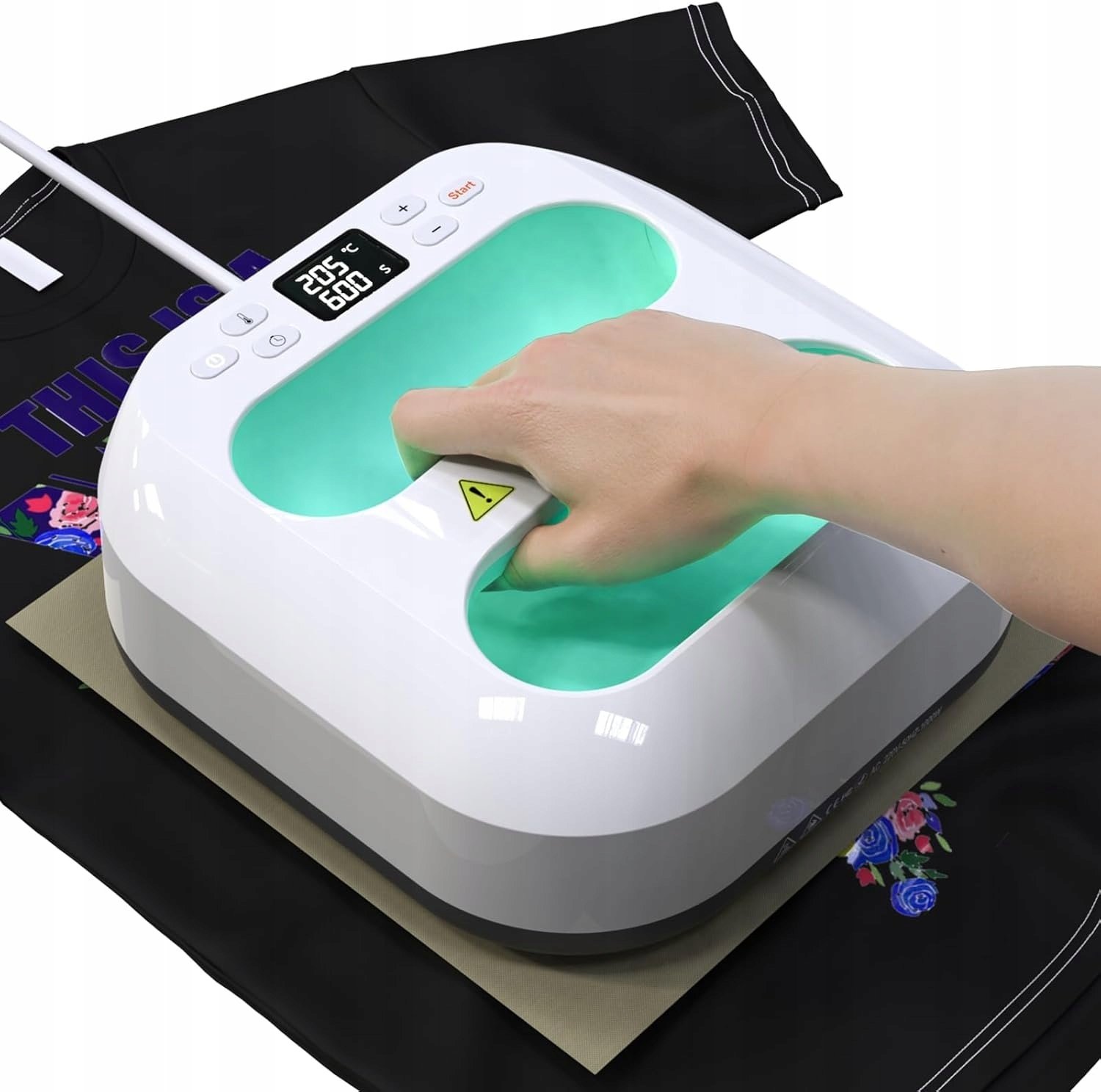 HEPU Mefine Grzewcza prasa transferowa 22,8 cm x 22,8 cm