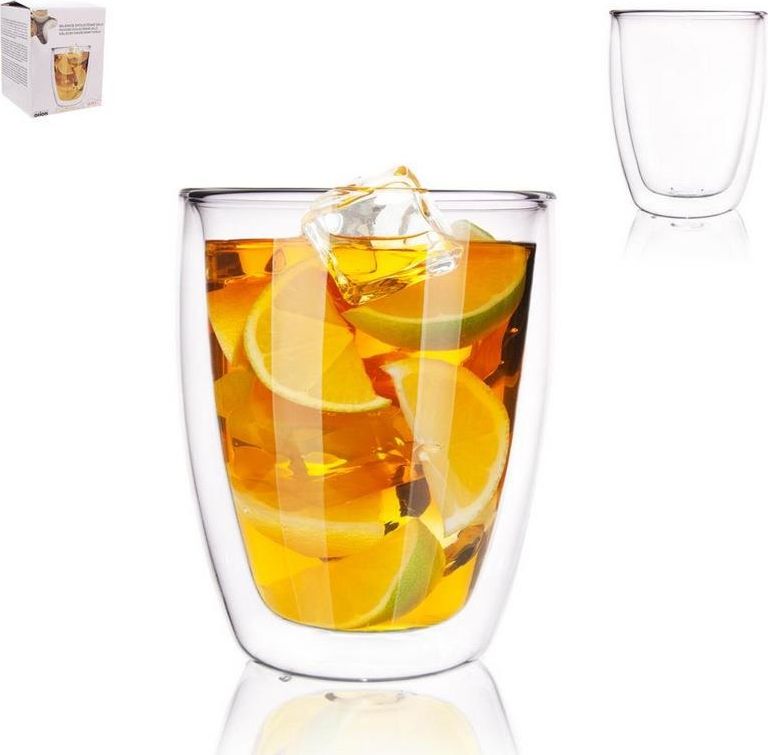 Orion Szklanka termiczna z podwójną ścianką do kawy, latte, herbaty, 0,33 l