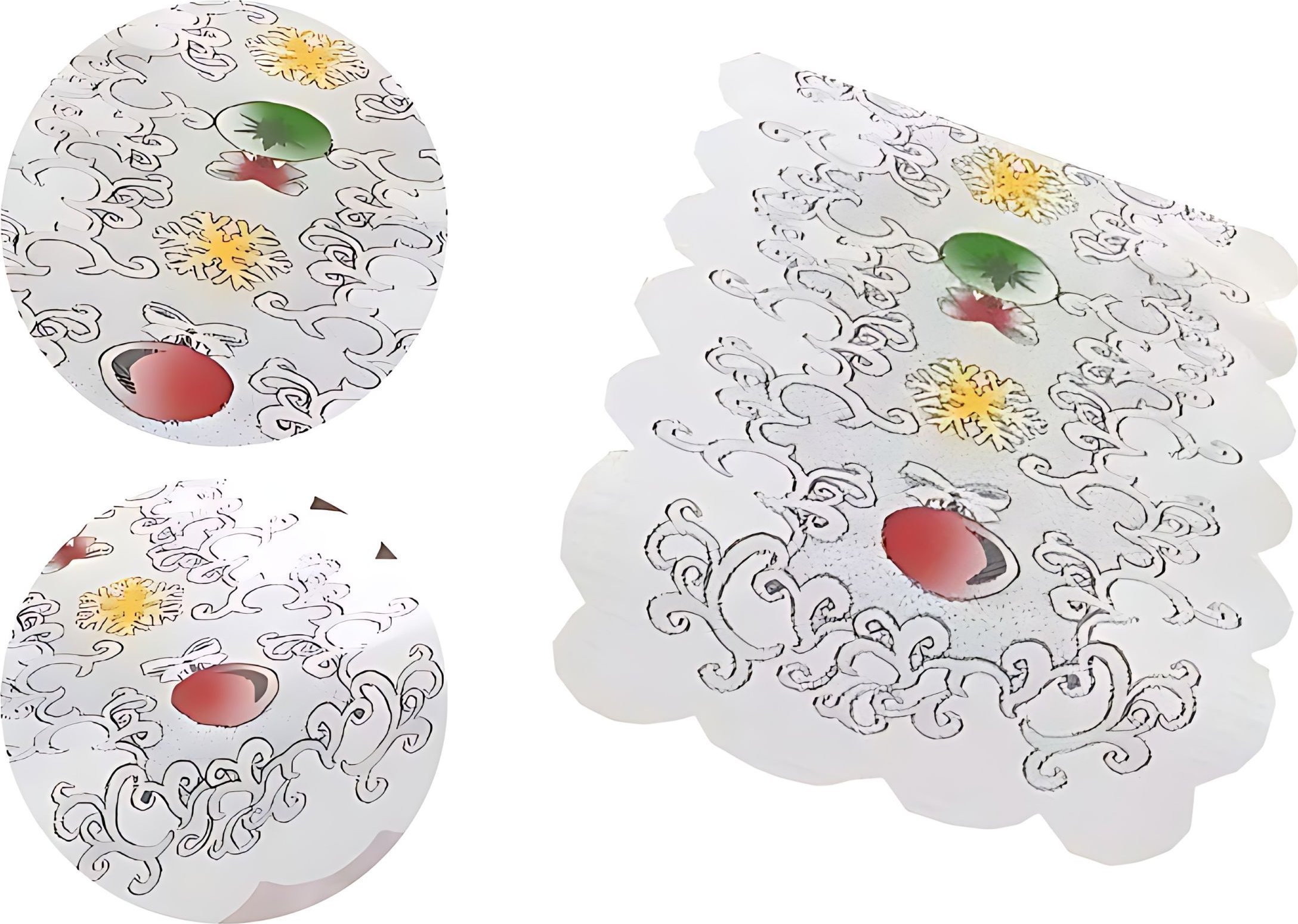 Bieżnik Bombki 50 x 100 cm DomoweTekstylia | WNB077 100 | Święta Boże Narodzenie