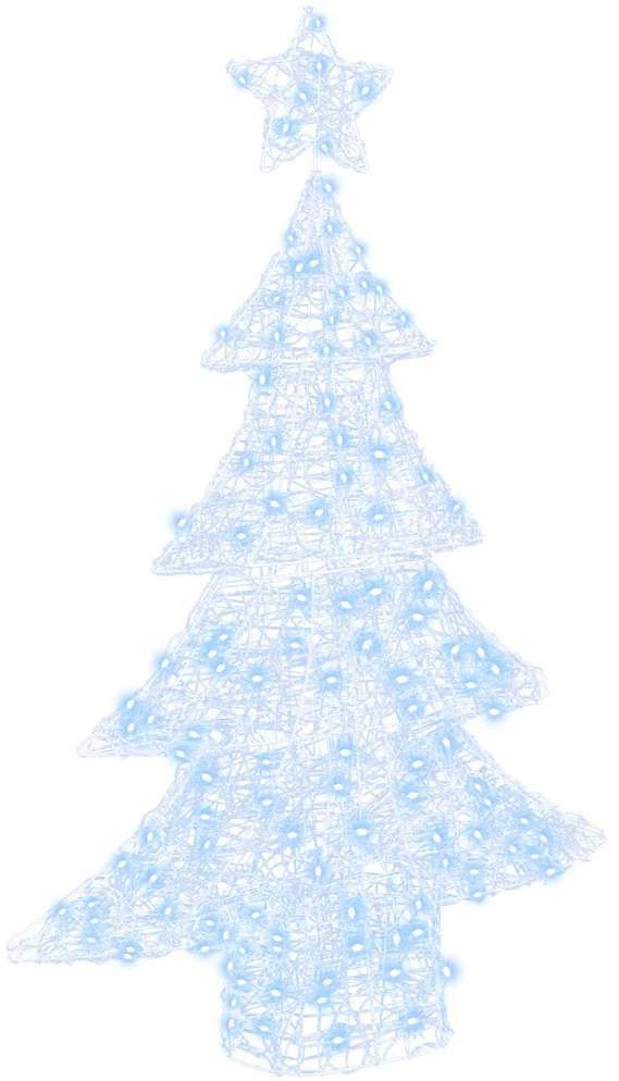 vidaXL Choinka z 100 diodami LED Zimna biel 120 cm Akryl