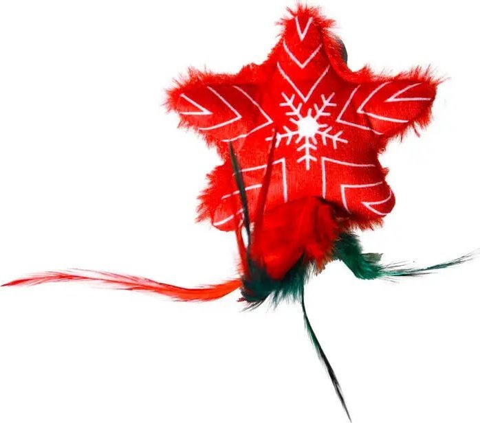 Buba Świąteczna zabawka dla kota z kocimiętką Gwiazdka z piórami